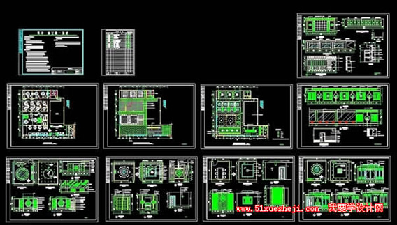 CAD绘制中式餐厅布置图